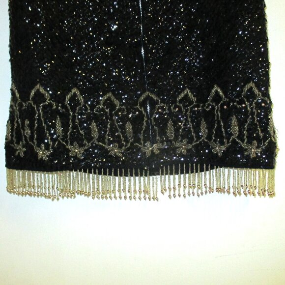 Shirt - Vintage Hand Beaded in Hong Kong  Women's Black Dressy Tank Top - Picture 10 of 13